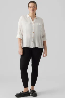 Mujer Vero Moda Curve Blusas>Camisa manga 3/4 talla grande