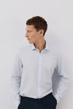 Hombre Cortefiel Camisas>Camisa microcuadro algodón