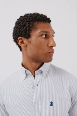 Hombre Cortefiel Camisas>Camisa oxford raya candela