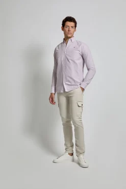 Hombre Street Monkey Camisas>Camisa Oxford rayas con logo