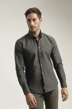 Hombre PuroEGO Camisas>Camisa oxford slim fit algodón