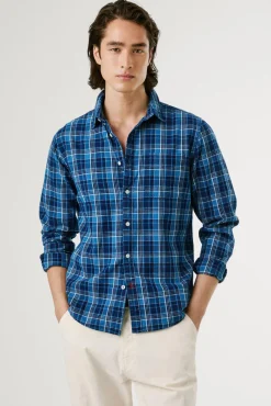 Hombre Pepe Jeans Camisas>Camisa Popelín Cuadros Fit Regular