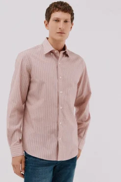 Hombre Cortefiel Camisas>Camisa rayas algodón tencel