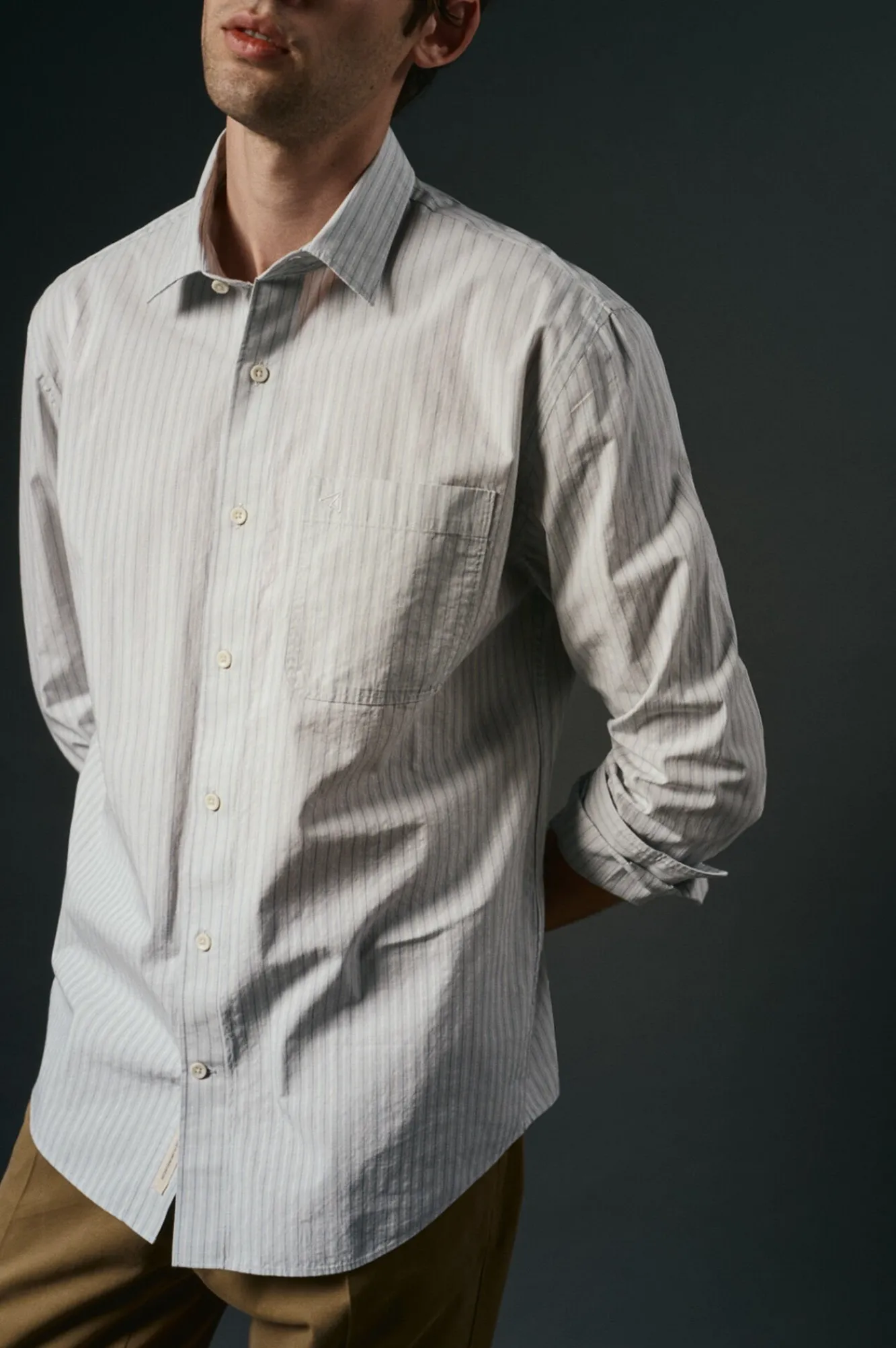 Hombre OOTO Camisas>Camisa rayas estructura