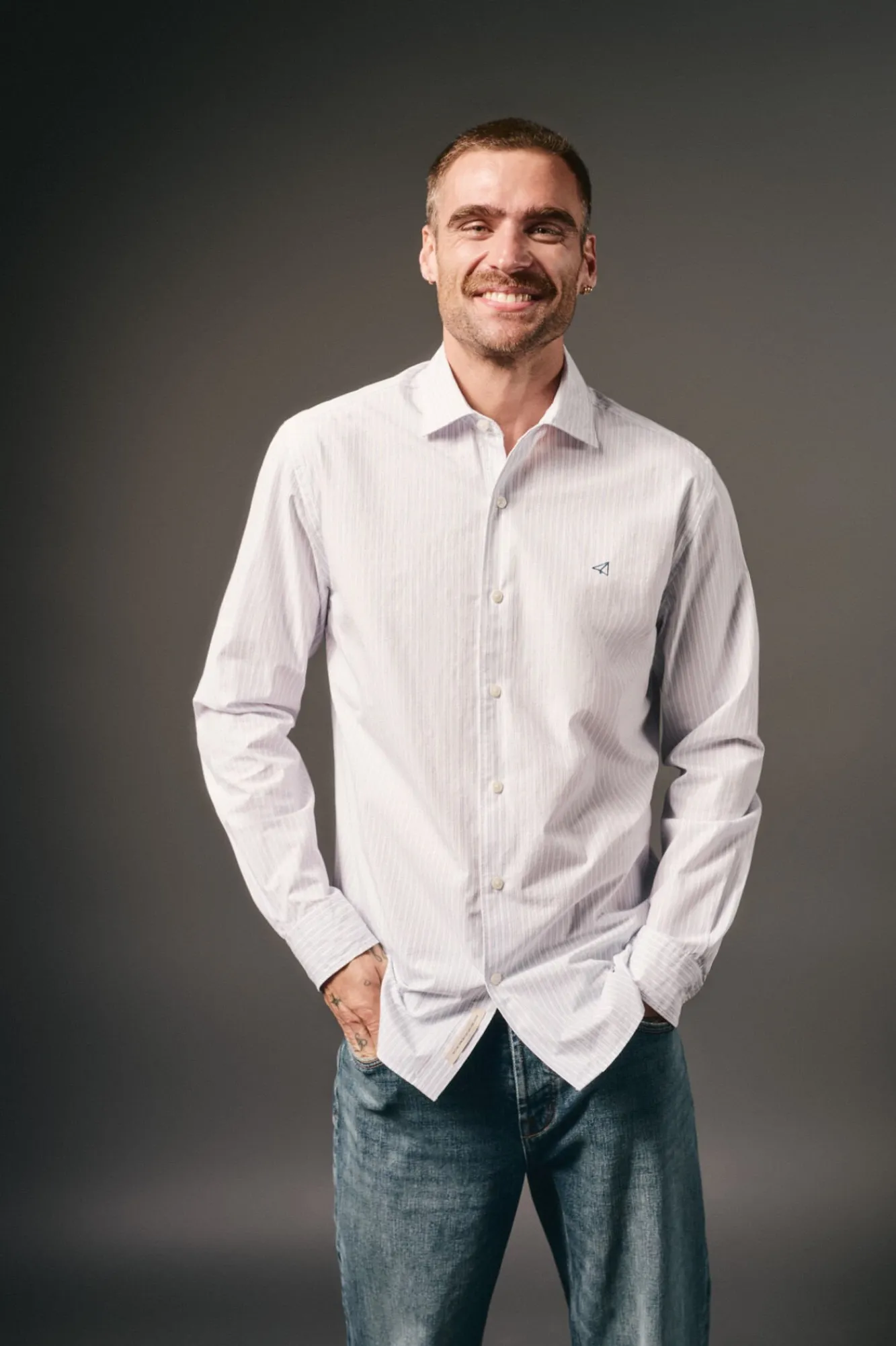 Hombre OOTO Camisas>Camisa rayas popelín