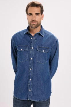 Hombre Jack & Jones Camisas>Camisa regular fit denim