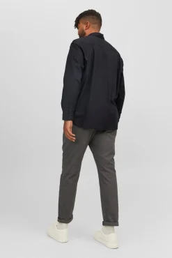 Hombre Jack & Jones PLUS Camisas>Camisa sarga cuadros loose fit PLUS