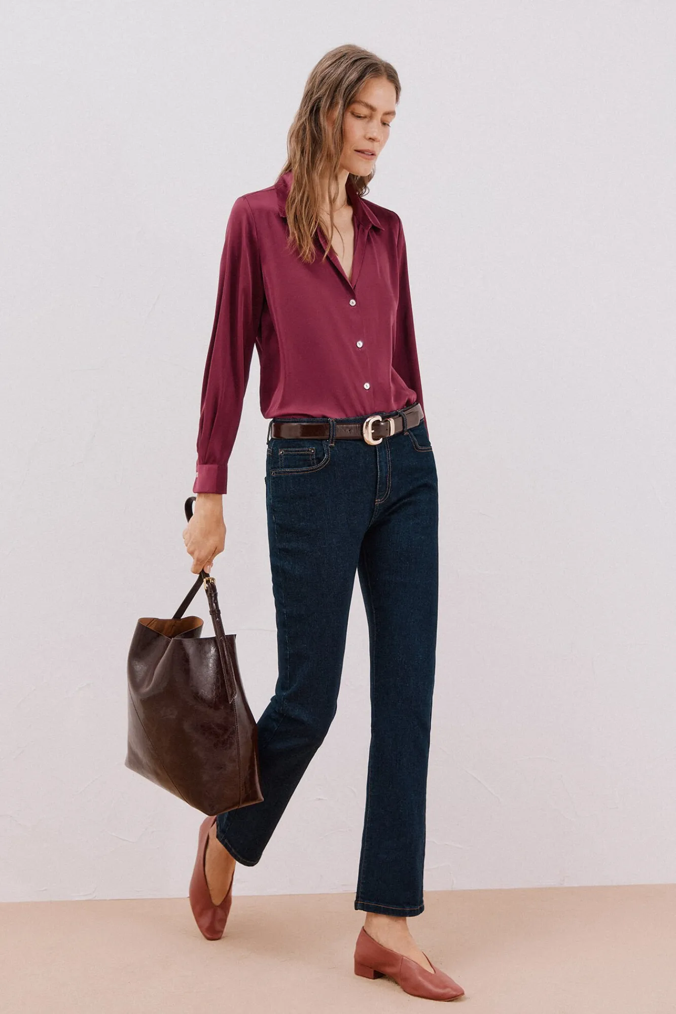 Mujer Cortefiel Blusas>Camisa satinada