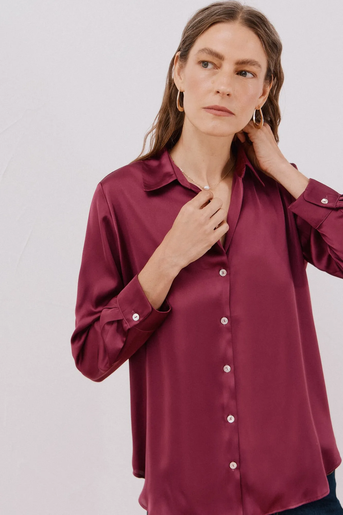 Mujer Cortefiel Blusas>Camisa satinada