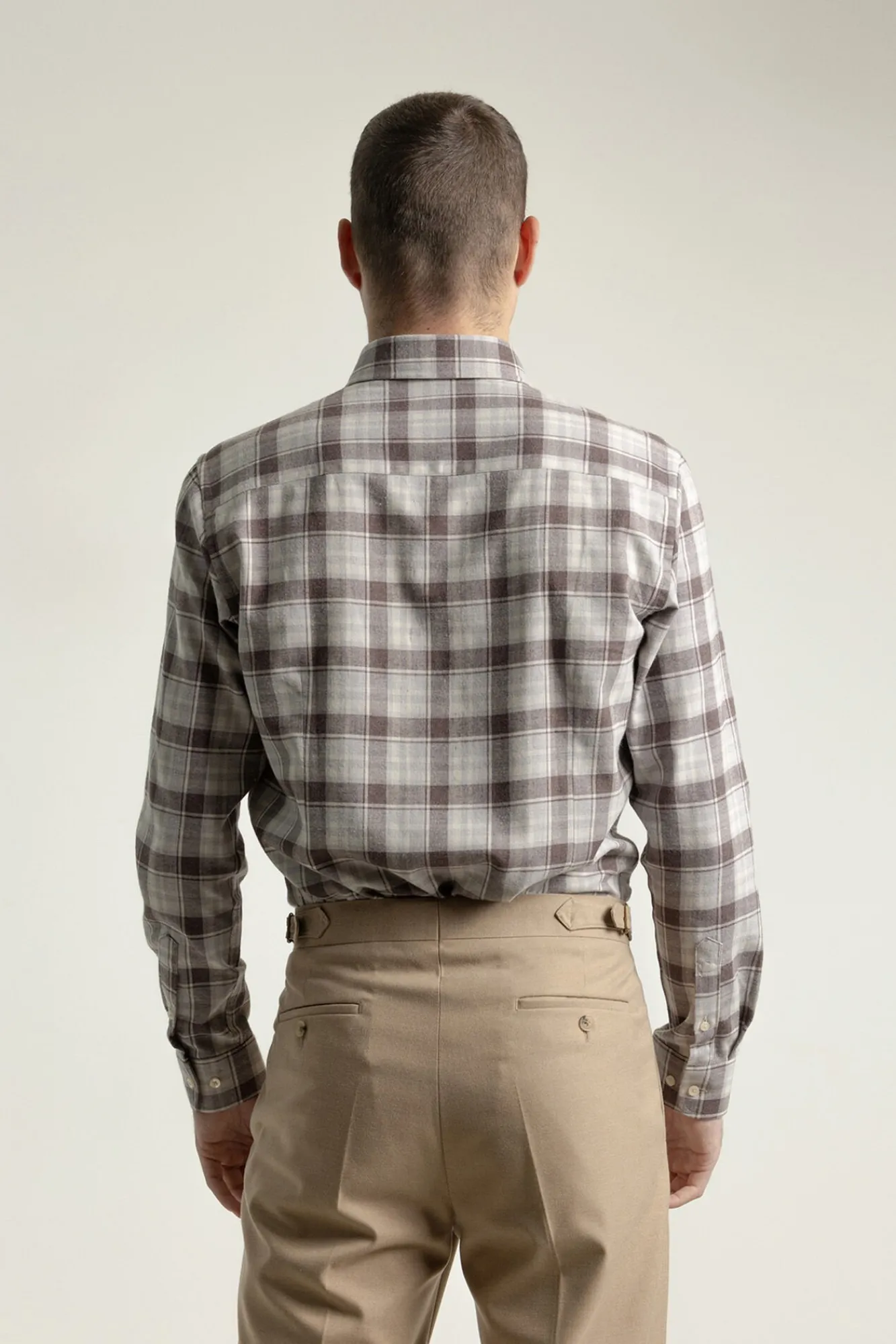 Hombre PuroEGO Camisas>Camisa slim algodón cuadro tartán