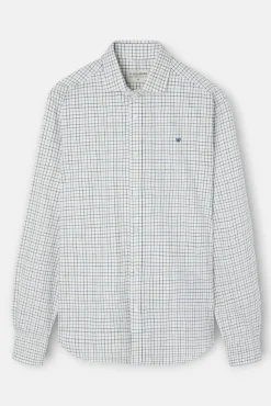 Hombre Silbon Camisas>Camisa sport cuadro bicolor