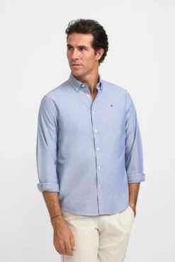 Hombre Silbon Camisas>Camisa sport oxford raqueta