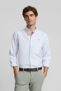 Hombre Silbon Camisas>Camisa sport oxford rayas