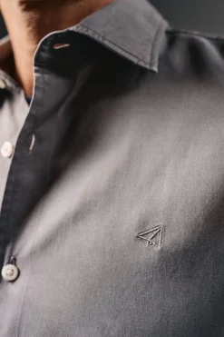 Hombre OOTO Camisas>Camisa twill liso tencel algodón