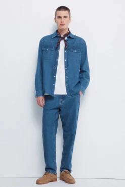 Hombre Springfield Camisas>Camisa vaquera con canesú