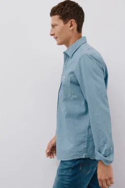 Hombre Cortefiel Camisas>Camisa vaquera con dos bolsillos