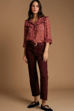 Mujer Polín Et Moi Blusas>Camisa volantes estampado Lidia