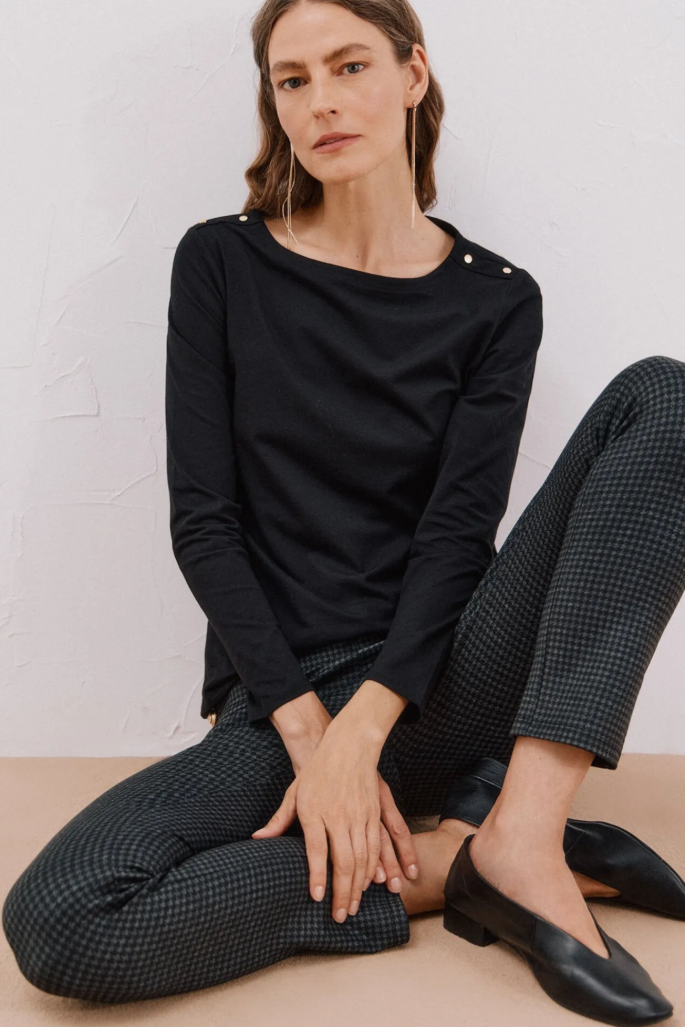 Mujer Cortefiel Camisetas>Camiseta barco botones