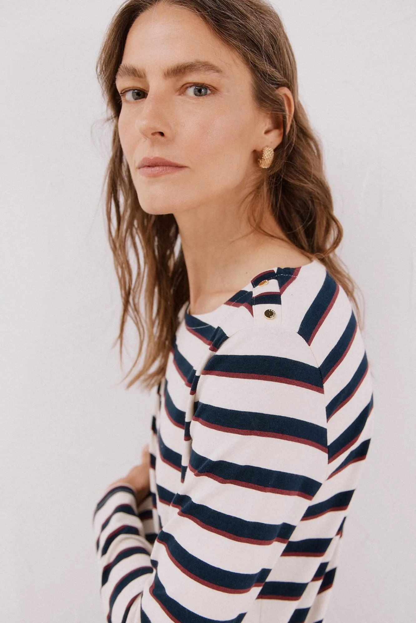 Mujer Cortefiel Camisetas>Camiseta barco botones