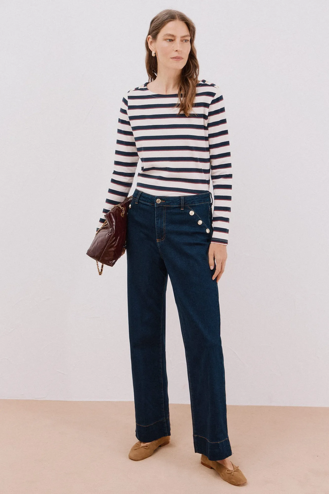 Mujer Cortefiel Camisetas>Camiseta barco botones