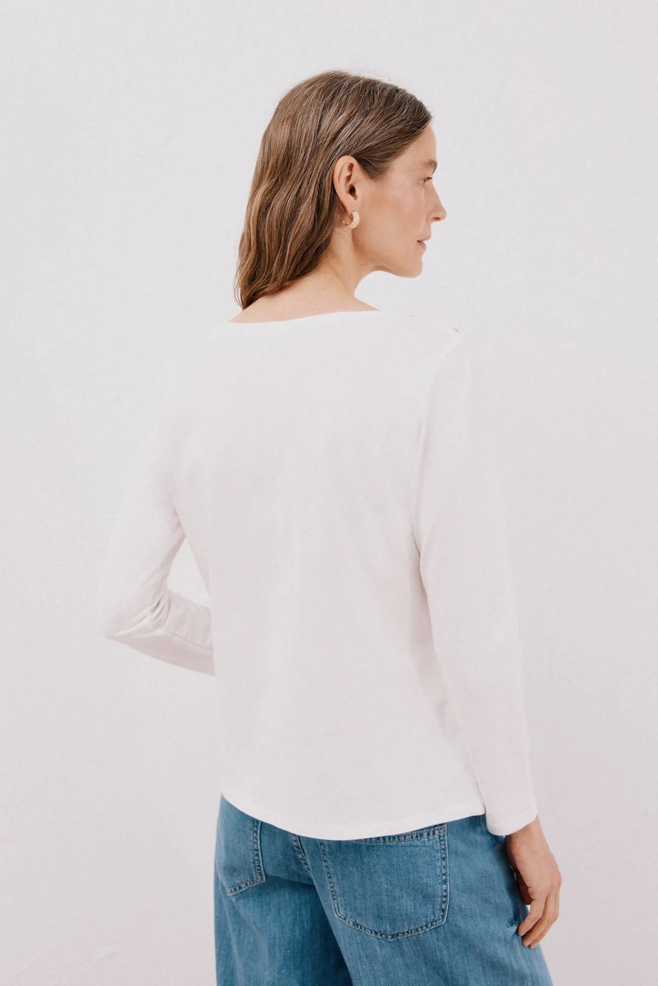 Mujer Cortefiel Camisetas>Camiseta barco botones