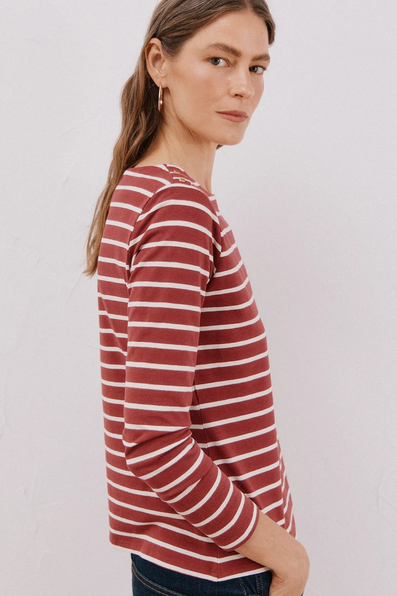 Mujer Cortefiel Camisetas>Camiseta barco botones