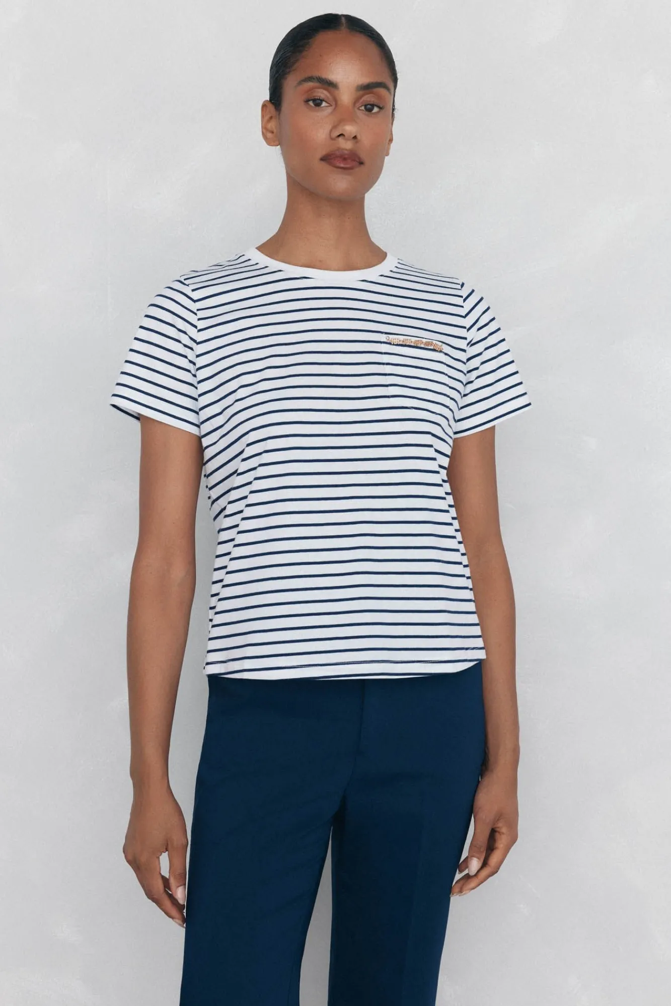 Mujer Pedro del Hierro Camisetas>Camiseta bolsillo cadena