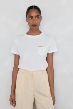 Mujer Pedro del Hierro Camisetas>Camiseta bolsillo cadena