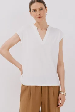 Mujer Cortefiel Camisetas>Camiseta básica cuello mao desmentido