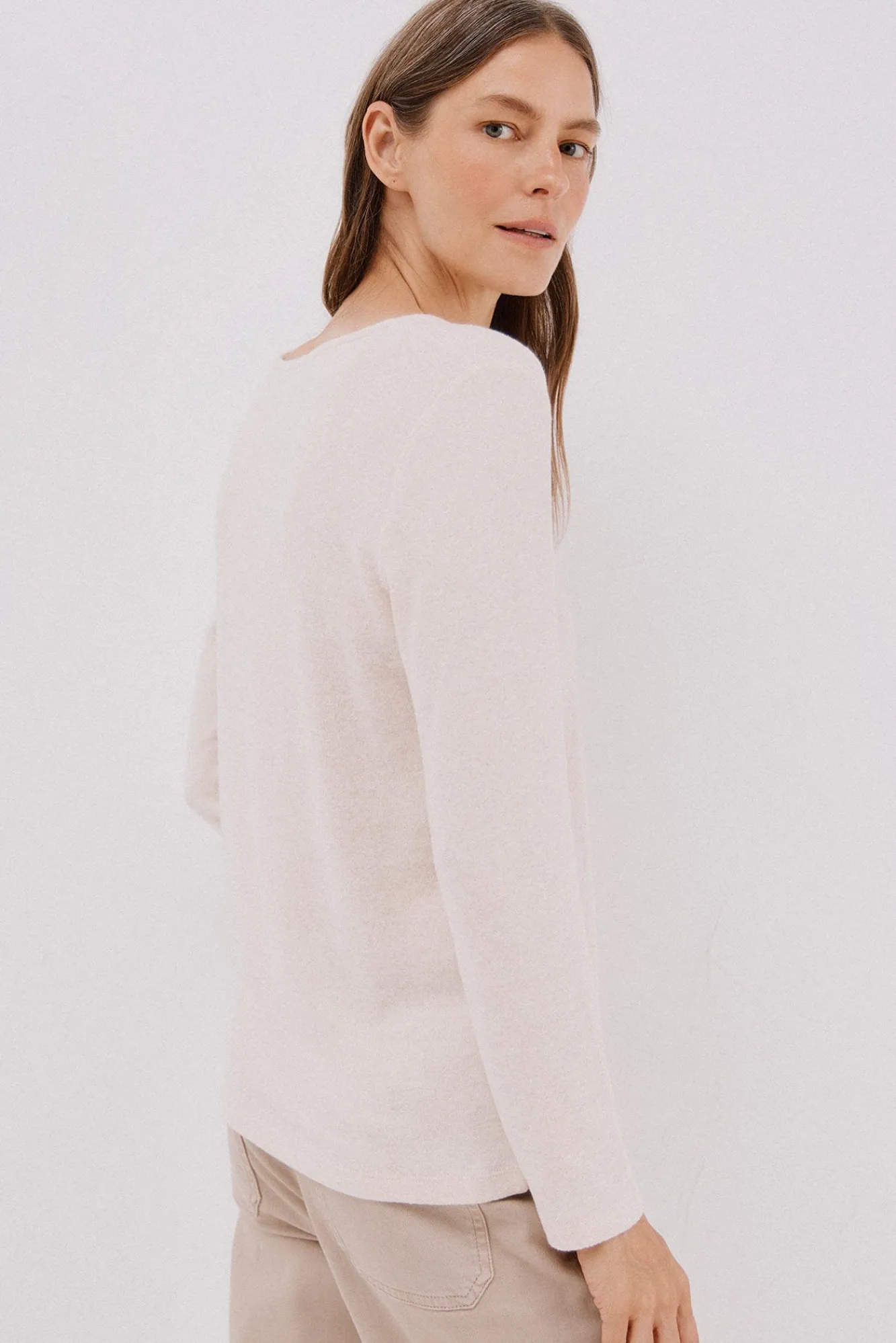 Mujer Cortefiel Camisetas>Camiseta básica cuello pico