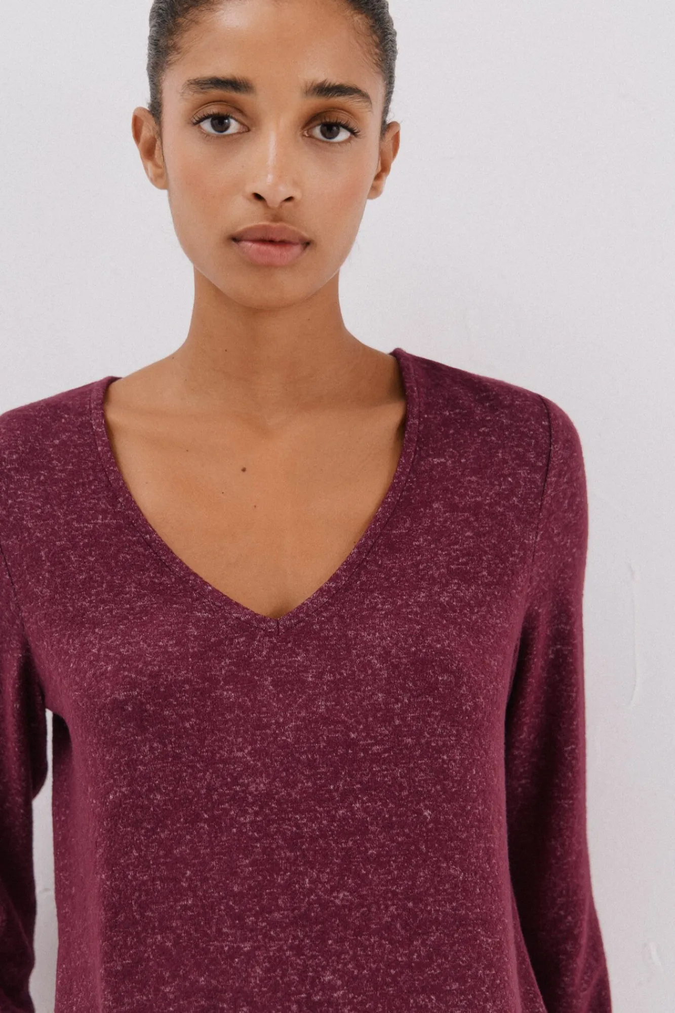 Mujer Cortefiel Camisetas>Camiseta básica cuello pico