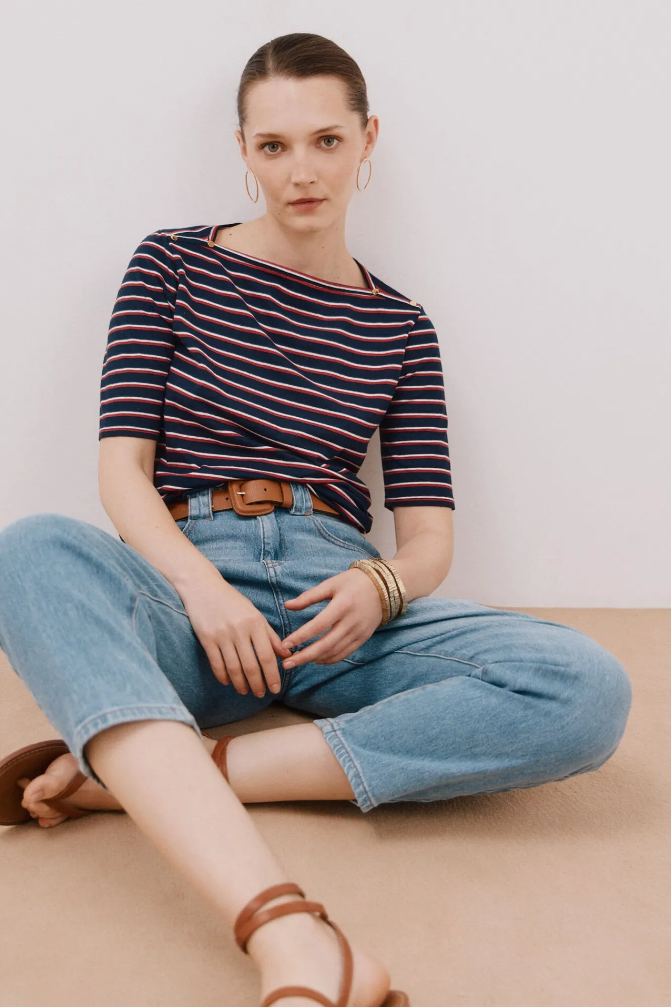 Mujer Cortefiel Camisetas>Camiseta básica escote barco