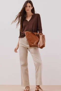 Mujer Cortefiel Camisetas>Camiseta básica escote mão