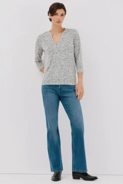 Mujer Cortefiel Camisetas>Camiseta básica escote mão