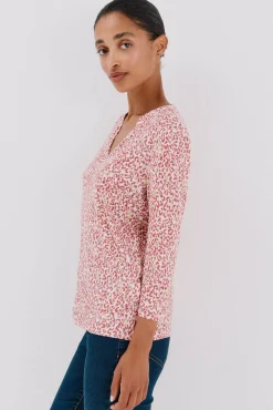 Mujer Cortefiel Camisetas>Camiseta básica escote mão