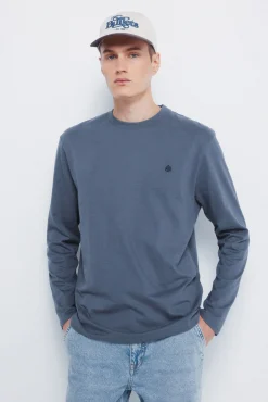 Hombre Springfield Camisetas>Camiseta básica manga larga acabado suave