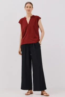 Mujer Cortefiel Camisetas>Camiseta básica sin magnas cuello mao