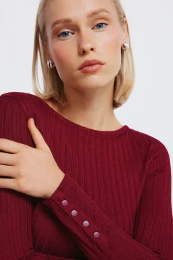 Mujer Springfield Camisetas>Camiseta canalé escote barca