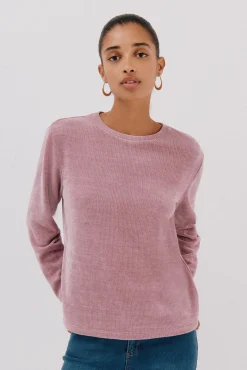 Mujer Cortefiel Camisetas>Camiseta chenilla rayas