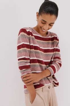 Mujer Cortefiel Camisetas>Camiseta chenilla rayas