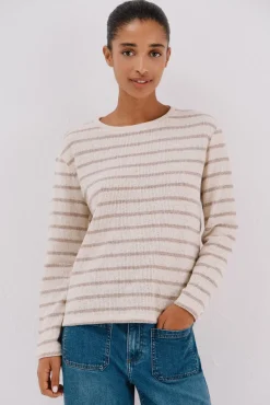 Mujer Cortefiel Camisetas>Camiseta chenilla rayas