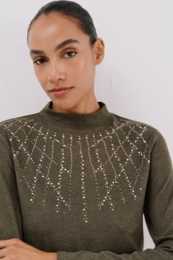 Mujer Cortefiel Camisetas>Camiseta con detalle strass