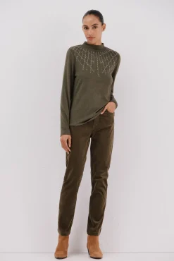 Mujer Cortefiel Camisetas>Camiseta con detalle strass