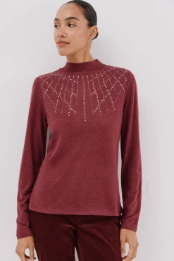 Mujer Cortefiel Camisetas>Camiseta con detalle strass