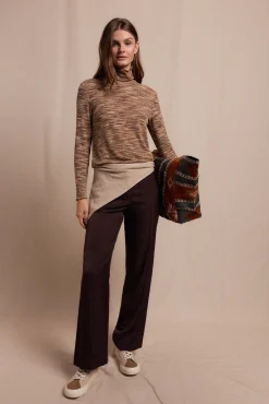 Mujer Slowlove Camisetas>Camiseta cuello alto melange