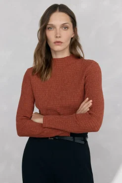 Mujer Pedro del Hierro Camisetas>Camiseta cuello chimenea estructura