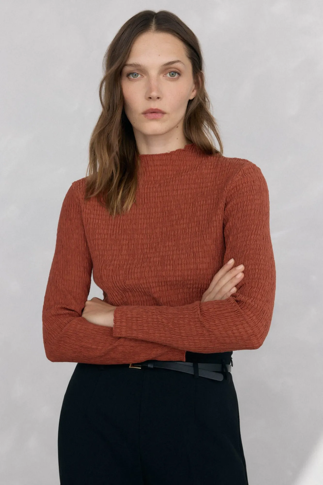 Mujer Pedro del Hierro Camisetas>Camiseta cuello chimenea estructura