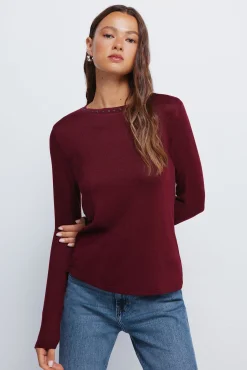 Mujer Springfield Camisetas>Camiseta cuello tachas