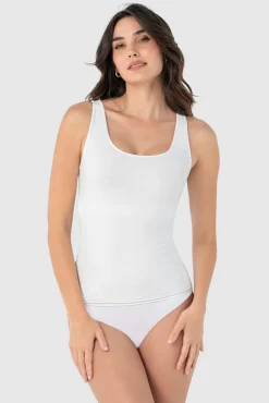 Mujer Leonisa Ropa Interior>Camiseta de control moderado con doble capa en abdomen