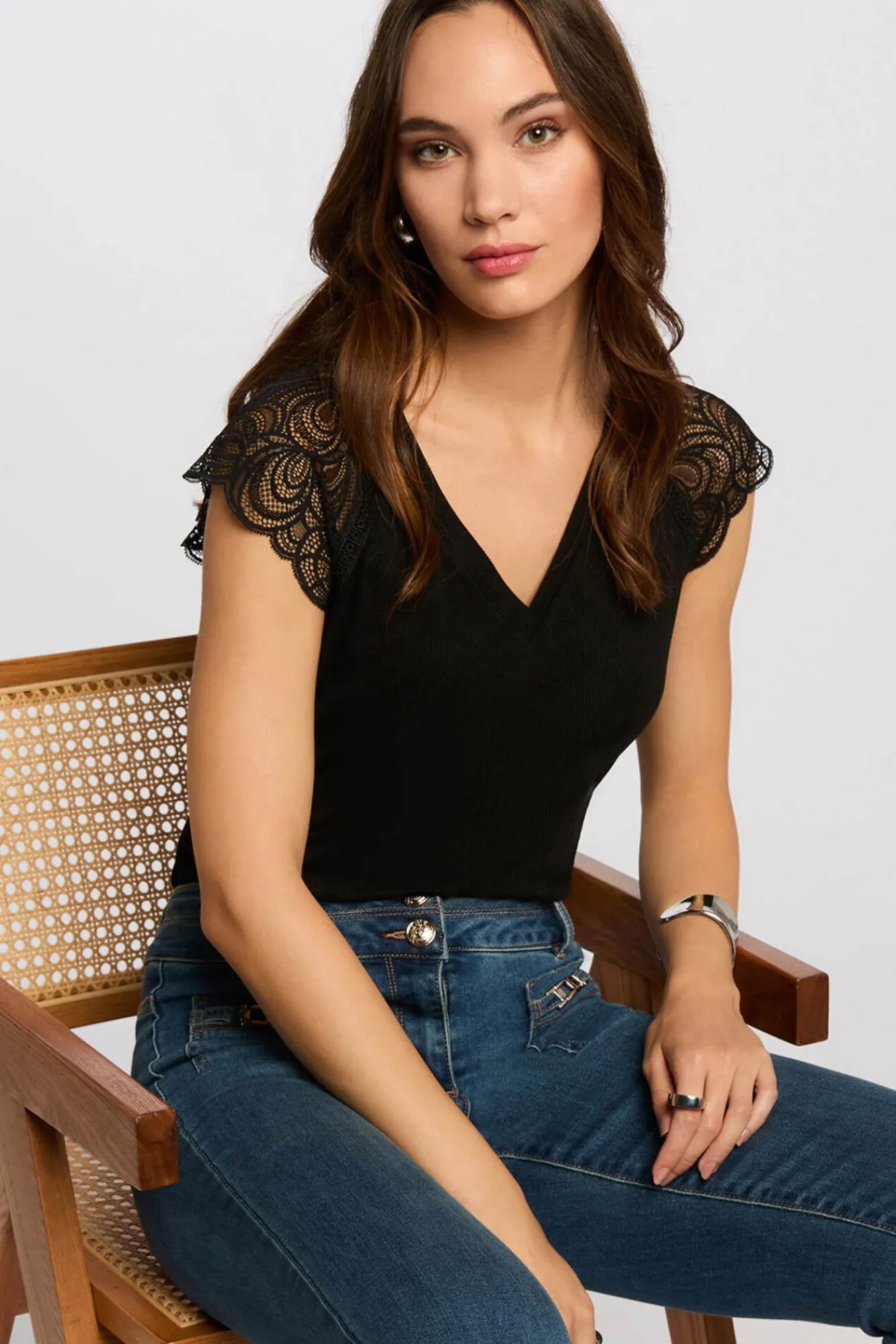 Mujer Morgan Camisetas>Camiseta de manga corta